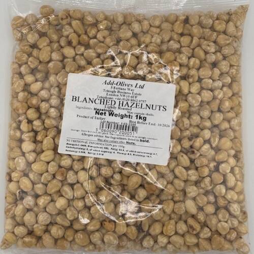 Blanched Lightly Roasted Hazelnuts (1kg)