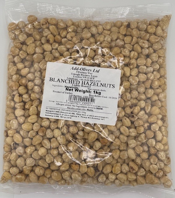 Blanched Lightly Roasted Hazelnuts (1kg)
