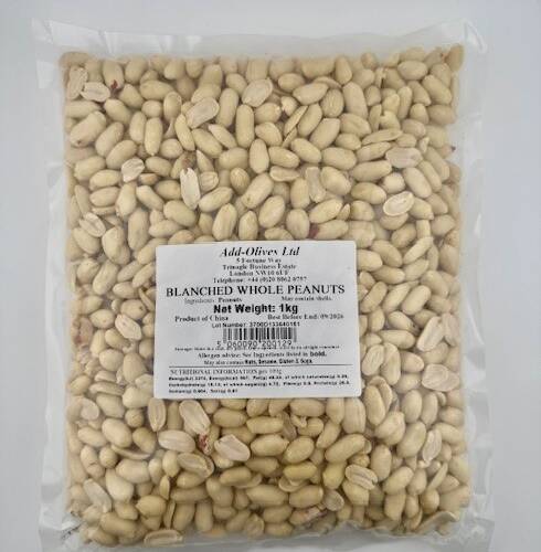 Blanched Unsalted Peanuts 1kg