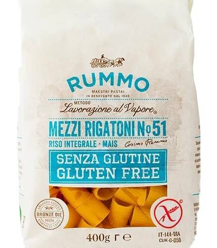 Rummo Gluten Free Mezzi Rigatoni 400g pack