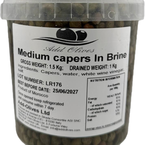 Capers medium in brine 1kg DW