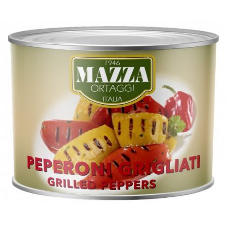 MAZZA Grilled mixed Peppers 1.9KG tin