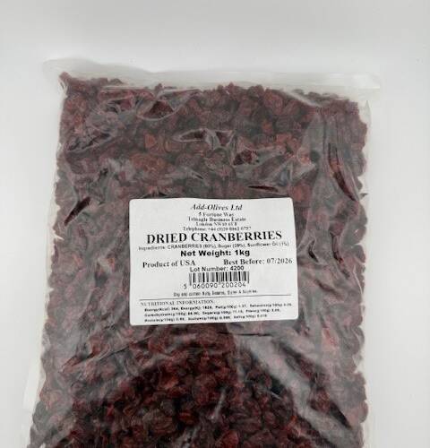 Dried Cranberries 1kg